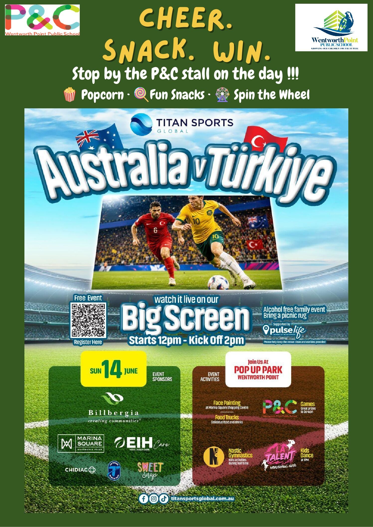 Australia vs Türkiye Live on the Big Screen at Wentworth Point!